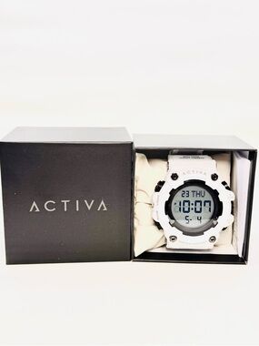 Invicta Activa Kadron X Digital Watch ACW1968-009 White Case & Band W/Gift Box